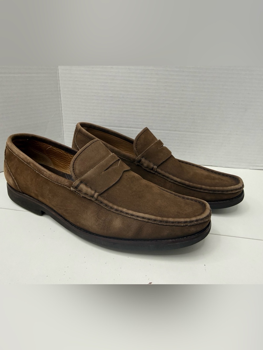 Peter Millar Brown Suede Penny Loafers size 10